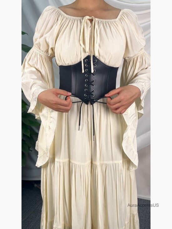 Lace-up Cinch Belt Corset Elastic Waist Belt Renaissance main image 5
